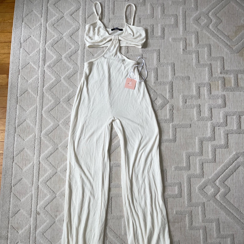 White Cut Out Jumper